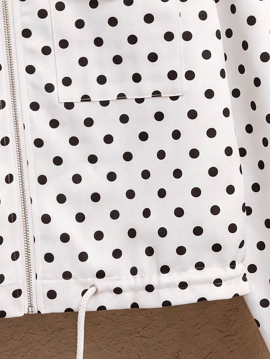 Hettie Stand Collar Drawstring Short Jacket - view 95
