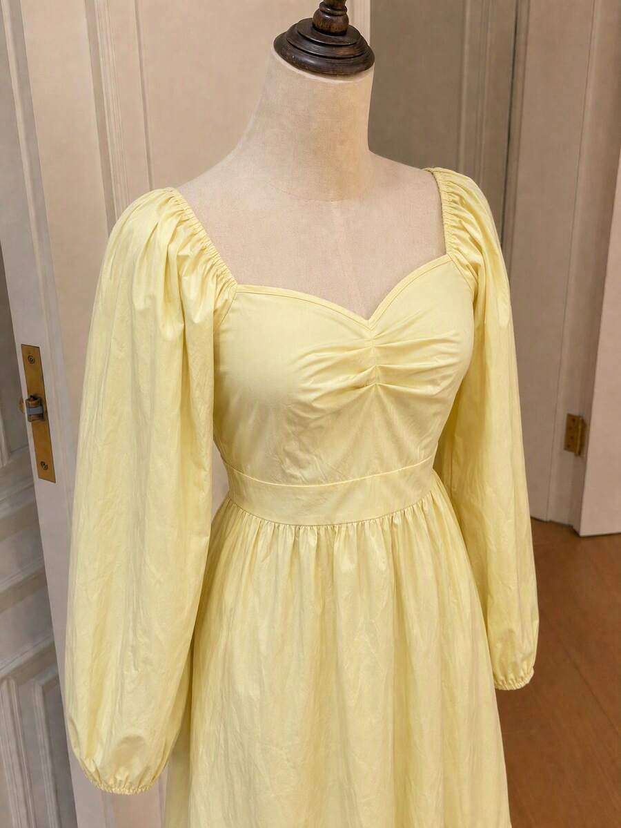 Flossie Square Neck Bishop Sleeve Maxi Dress - view 8