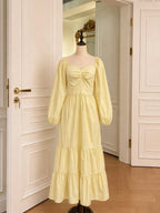 Flossie Square Neck Bishop Sleeve Maxi Dress - view 7