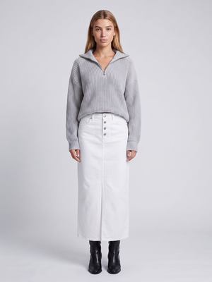Isla | Half-Zip Ribbed Knit Jumper with Funnel Collar, Cosy Winter Jumper oaklynwear