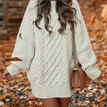 Rosie Crew Neck Knitted Midi Dress - view 12