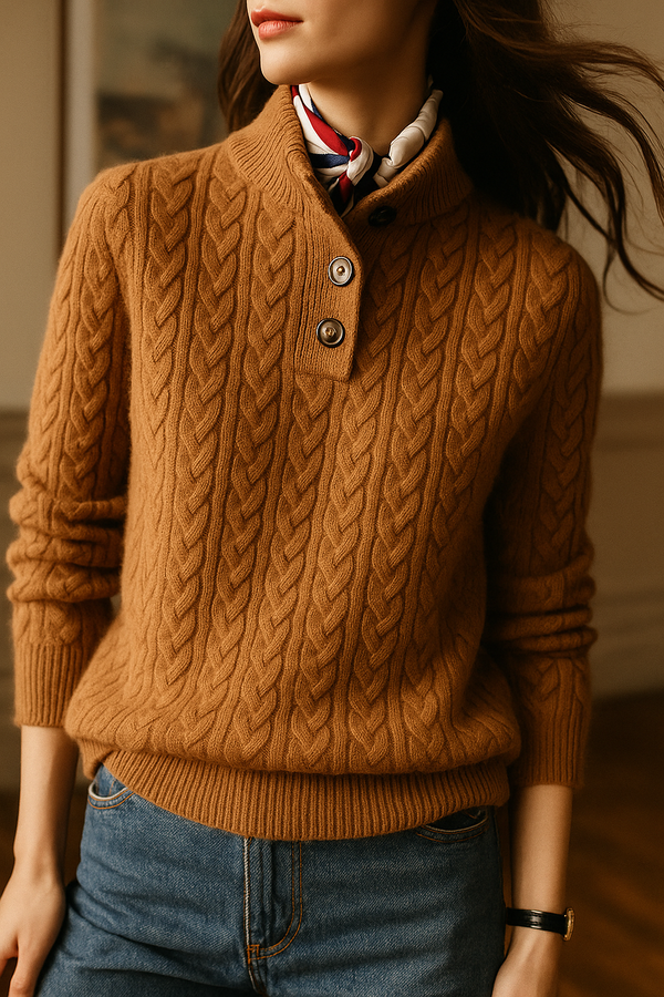 Arden Button-Up Cashmere Jumper oaklynwear