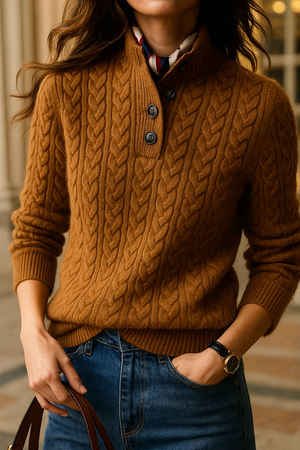 Arden Button-Up Cashmere Jumper oaklynwear