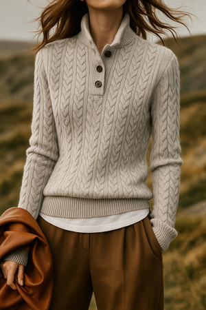 Arden Button-Up Cashmere Jumper oaklynwear