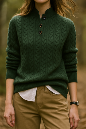 Arden Button-Up Cashmere Jumper oaklynwear