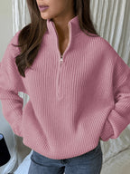 Amelia Half Zip Cable Knit Jumper - view 4