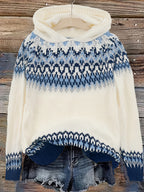 Poppy Hooded Jacquard Knit Jumper - view 3