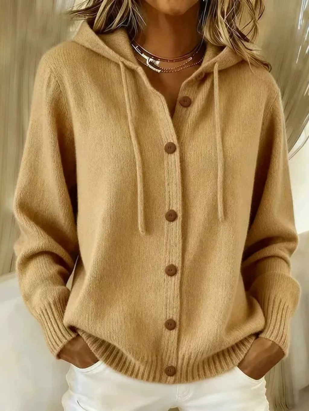 Willow Hooded Button Up Cardigan - view 3