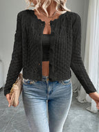 Bonnie Open Knit Button Cardigan - view 2