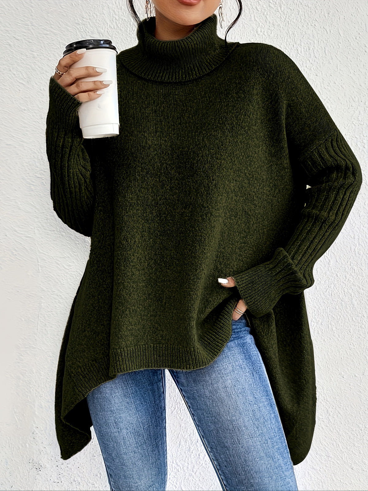 Erin High Neck Oversized Jumper - view 4