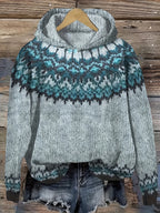 Poppy Hooded Jacquard Knit Jumper - view 6