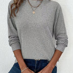 Sophie Ribbed Long Sleeve Top - view 18