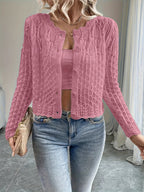 Bonnie Open Knit Button Cardigan - view 10