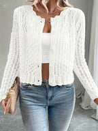 Bonnie Open Knit Button Cardigan - view 11