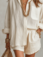 Petra Oversized Shirt and Shorts Co-Ord Set - view 10