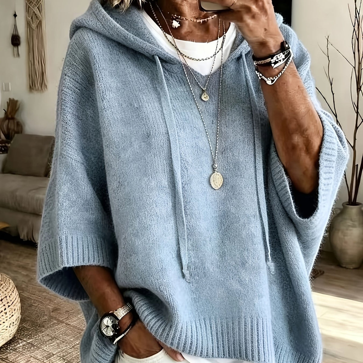 Nancy Drawstring Hooded Sweatshirt - view 12