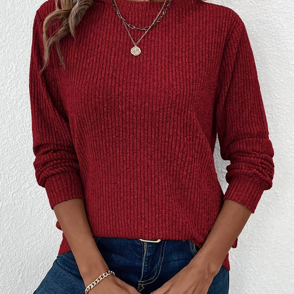 Sophie Ribbed Long Sleeve Top - view 16