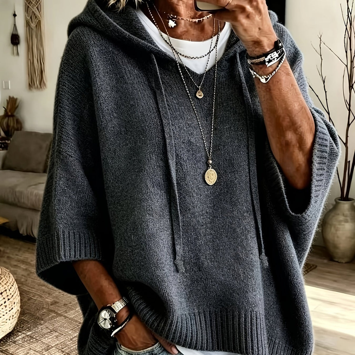 Nancy Drawstring Hooded Sweatshirt - view 14