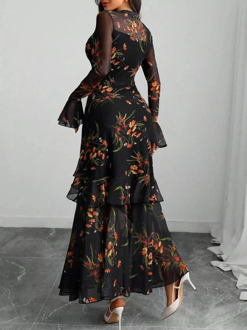 Iris Sheer Bell Sleeve Maxi Dress - view 2