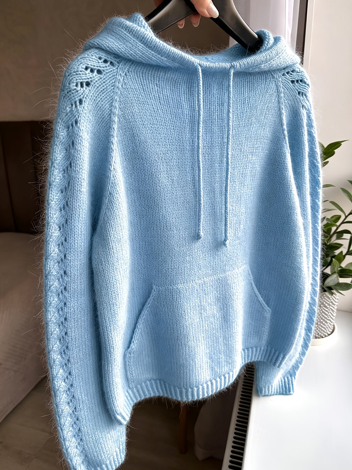 Ada Fluffy Hooded Pullover Jumper - view 9