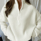 Amelia Half Zip Cable Knit Jumper - view 13