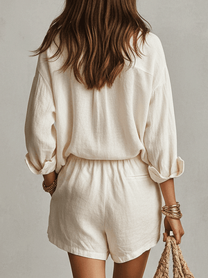 Petra | Linen Shirt and Shorts Co-Ord Set — RoselynAtelier