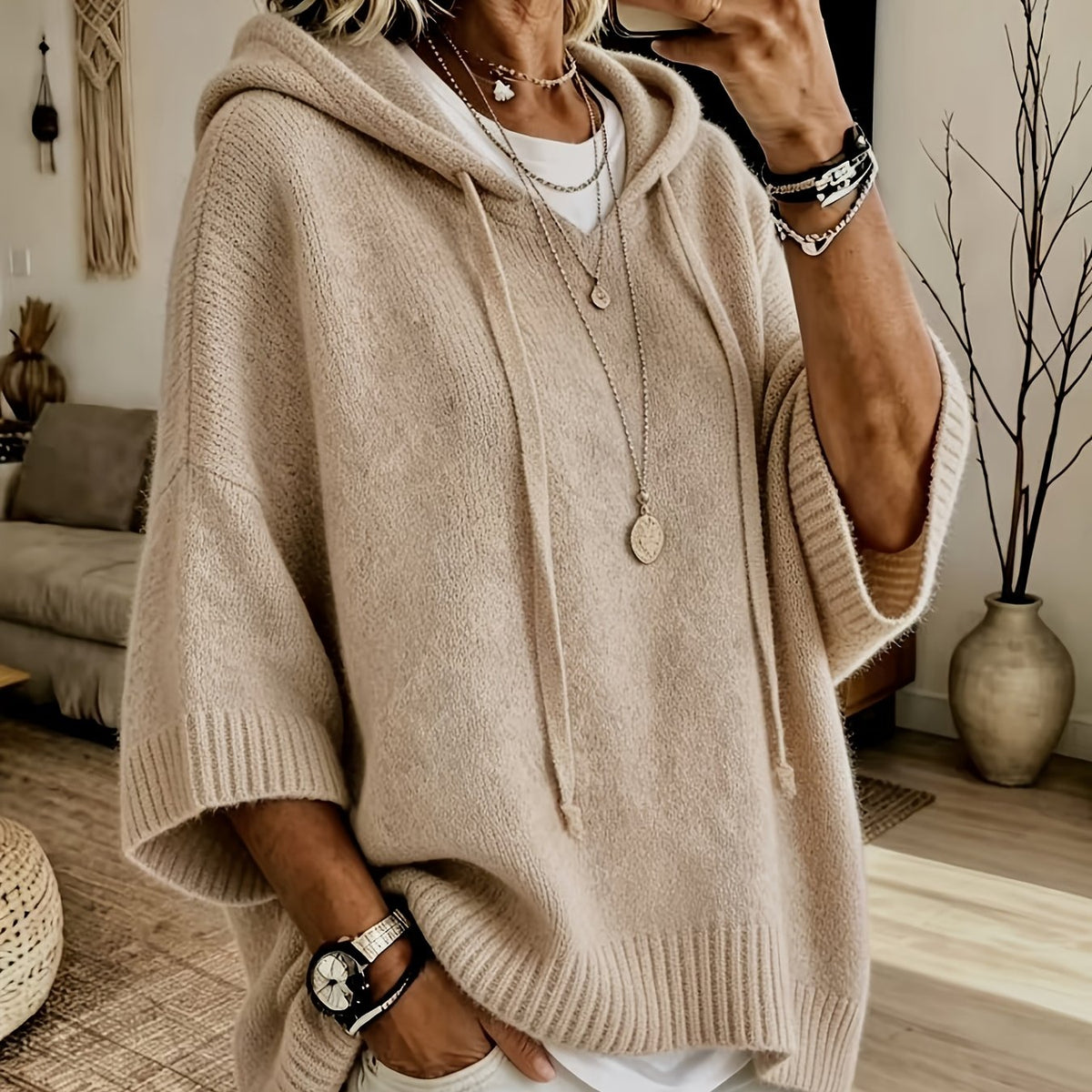 Nancy Drawstring Hooded Sweatshirt - view 15