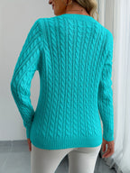 Isla V Neck Ribbed Knit Jumper - view 10