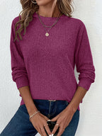 Sophie Ribbed Long Sleeve Top - view 6