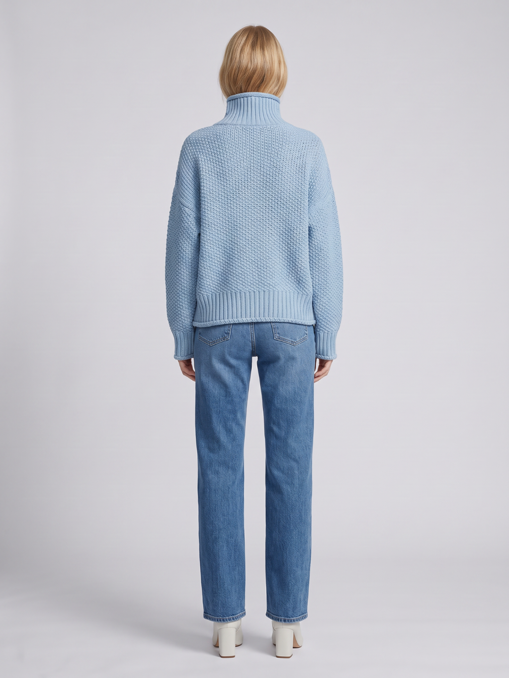 Imogen Turtleneck Loose Knit Jumper, Cosy Boho Winter Knit - view 6