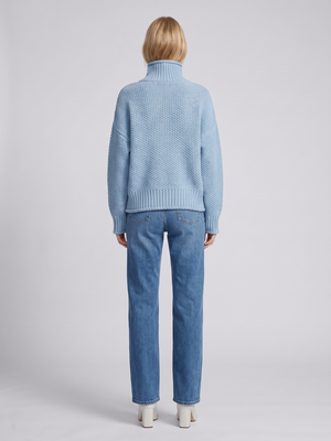 Imogen | Turtleneck Loose Knit Jumper, Cosy Boho Winter Knit oaklynwear