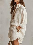 Petra Oversized Shirt and Shorts Co-Ord Set - view 7