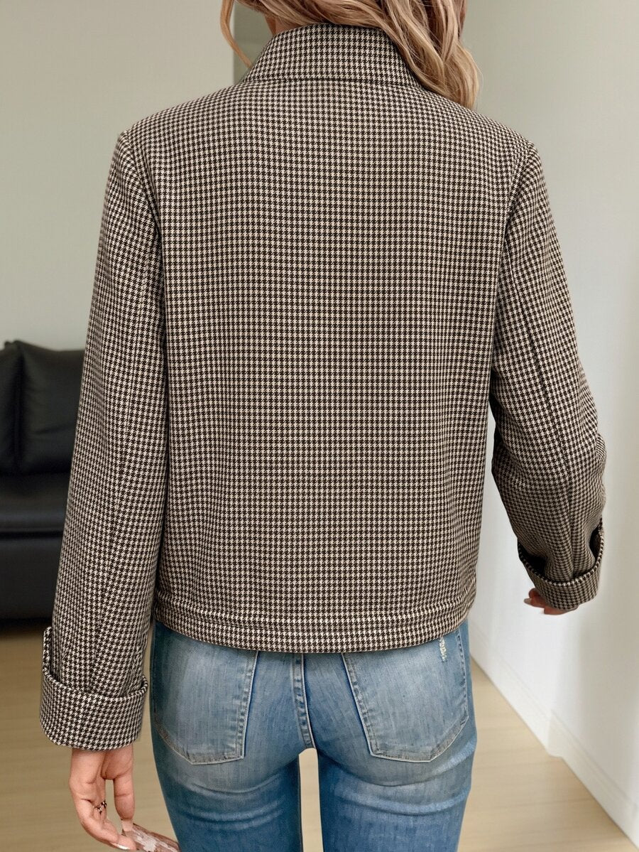 Hettie Stand Collar Drawstring Short Jacket - view 103