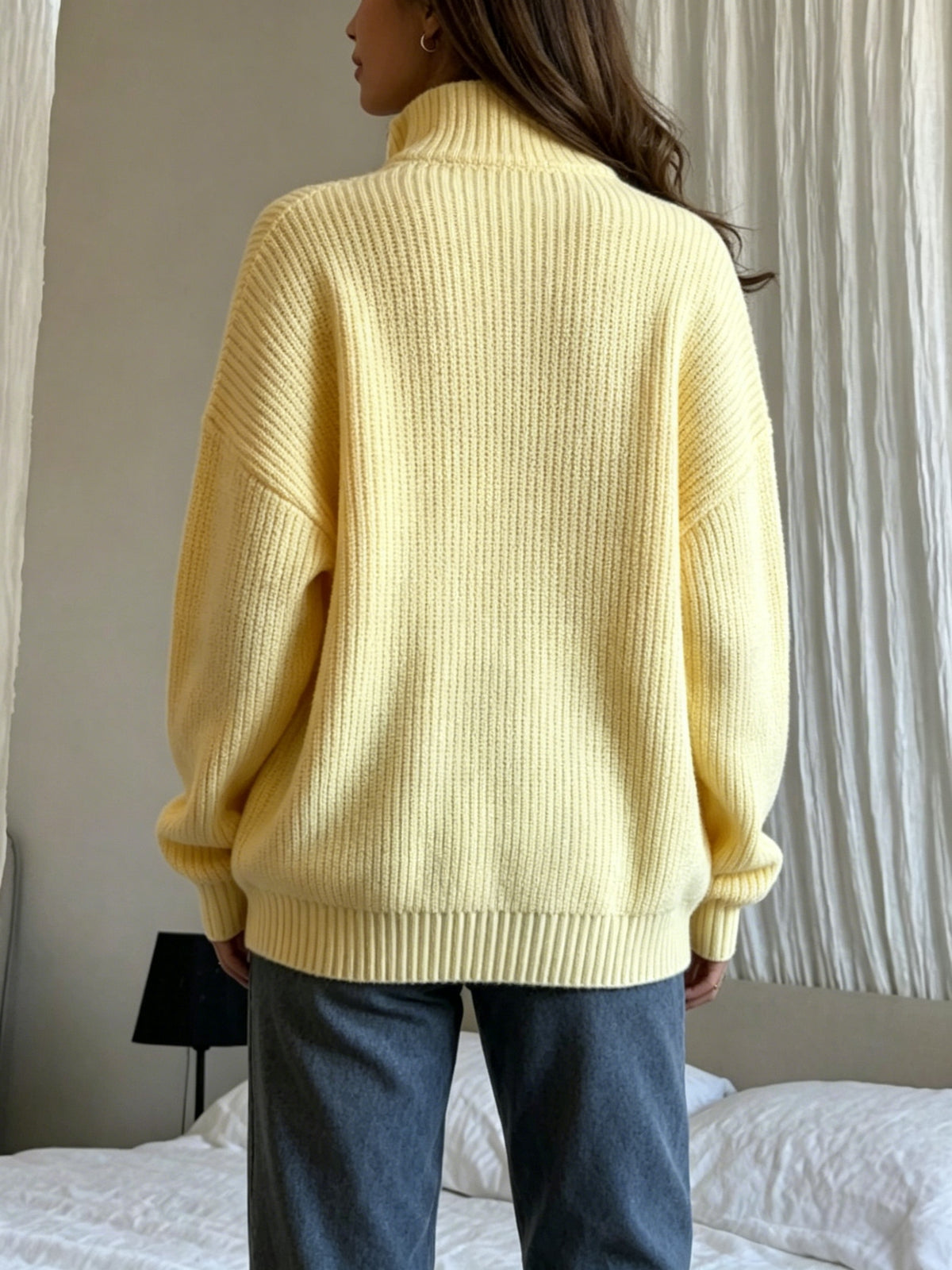 Amelia Half Zip Cable Knit Jumper - view 10