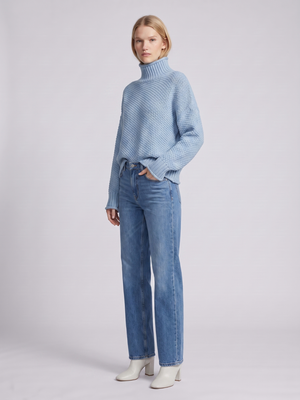 Imogen | Turtleneck Loose Knit Jumper, Cosy Boho Winter Knit oaklynwear