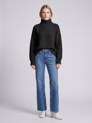 Imogen | Turtleneck Loose Knit Jumper, Cosy Boho Winter Knit oaklynwear