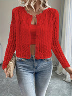 Bonnie Open Knit Button Cardigan - view 9