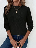 Sophie Ribbed Long Sleeve Top - view 4