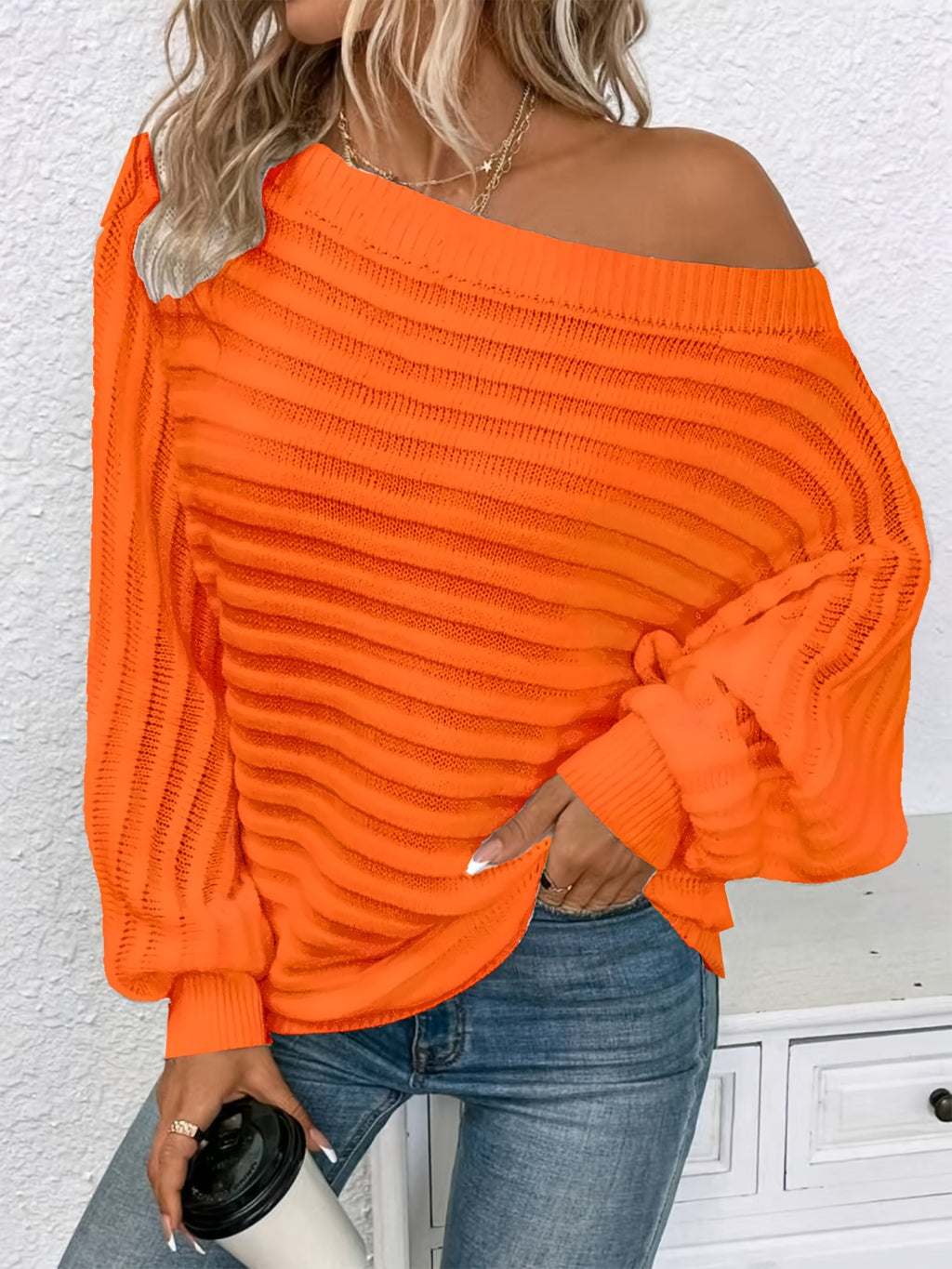 Hallie Batwing Sleeve Open Knit Jumper - view 10