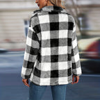Bea Check Teddy Button Front Shacket - view 2