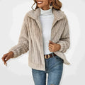 Delphi Zip Front Teddy Jacket - front view