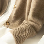 Georgia Button-Up Collared Cardigan with Statement Buttons, Cosy Winter Knit - view 26