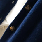 Georgia Button-Up Collared Cardigan with Statement Buttons, Cosy Winter Knit - view 21