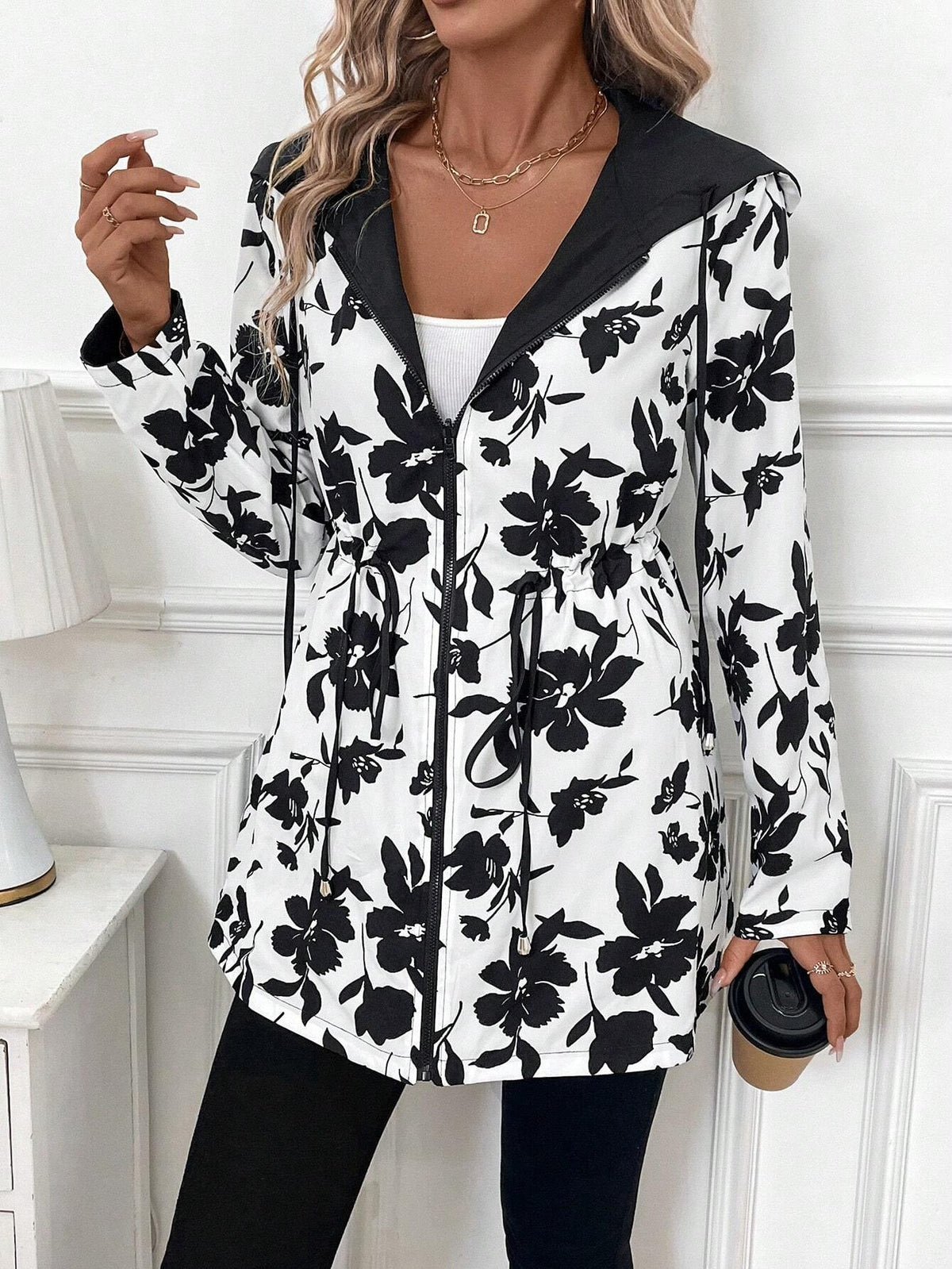 Wren Drawstring Waist Hooded Jacket - view 4