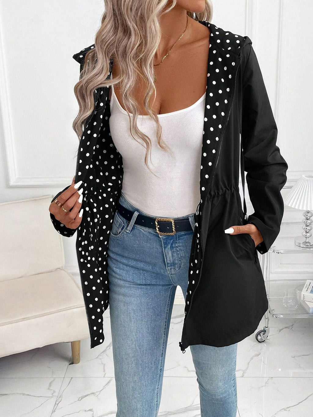 Wren Drawstring Waist Hooded Jacket - view 6