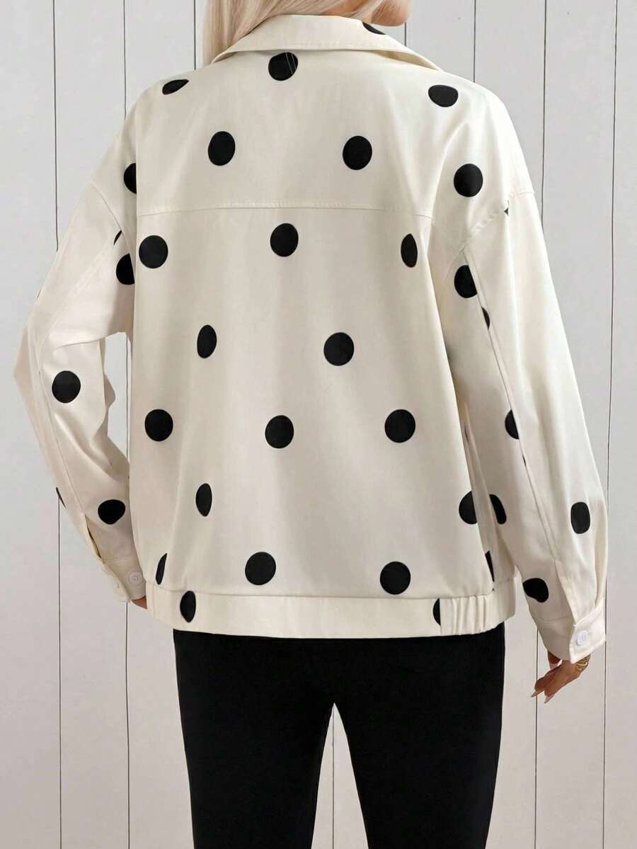 Sylvie Oversized Faux Leather Drop Shoulder Jacket - view 16