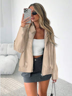 Juno Gathered Hem Faux Leather Jacket - view 8