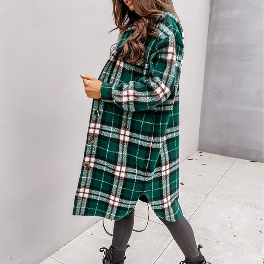Ottilie Oversized Check Longline Shacket - view 3