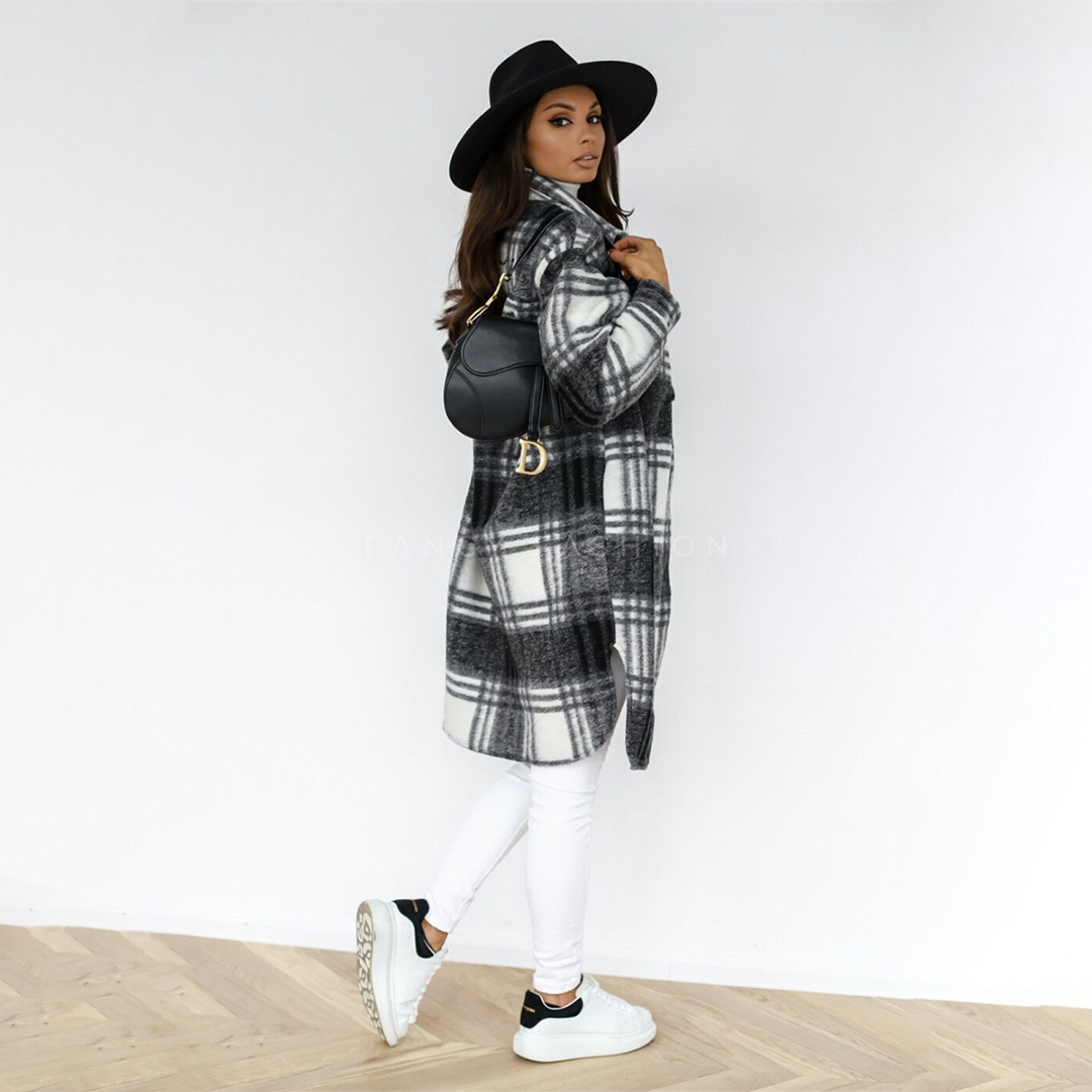 Ottilie Oversized Check Longline Shacket - view 5