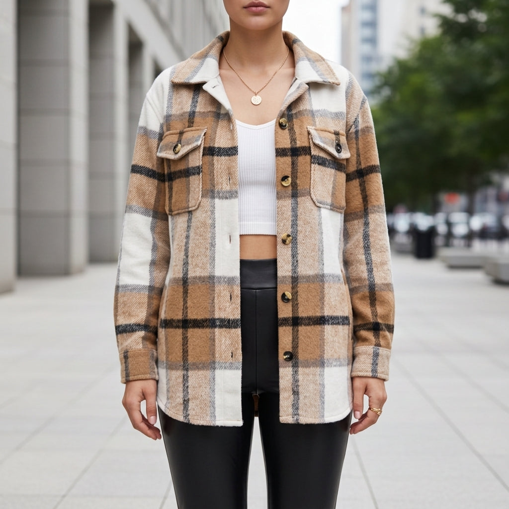 Tilly Check Chest Pocket Shacket - view 2